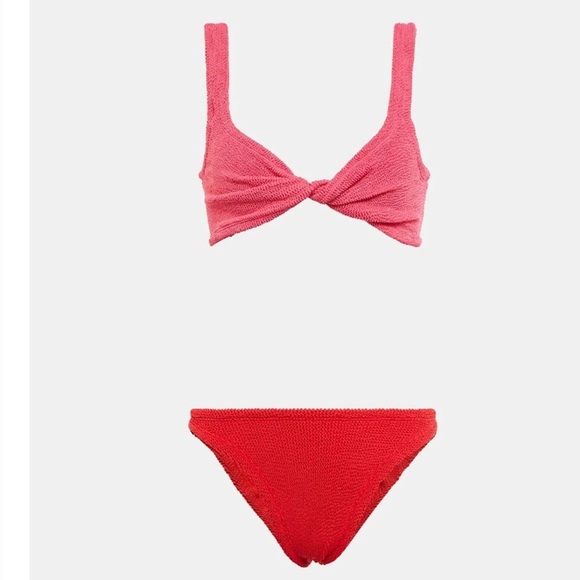 Hunza G Other - New Hunza g Juno twisted bikini set in hot pink /red one size